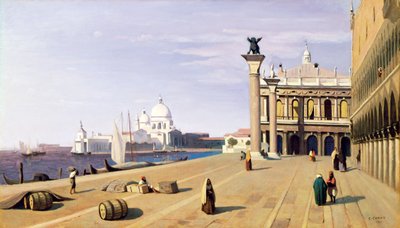 Riva degli Schiavone, Venice by Jean Baptiste Camille Corot